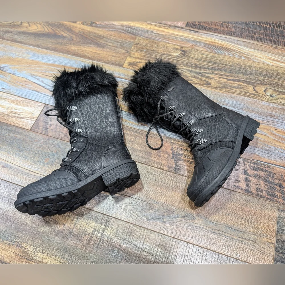 Bearpaw Dawn Women's 11 inch Insulated Boot Black Size 7 - Picture 2 of 10